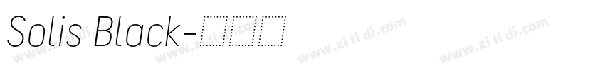 Solis Black字体转换